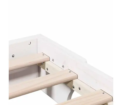 Gultas Rāmis Balts 90X190 Cm Masīvkoks Vidaxl