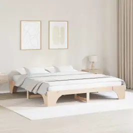 Lovos Rėmas Kietos Pušies Mediena 200 X 200 Cm Pušies Masyvas