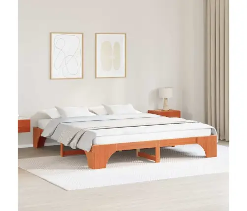 Lovos Rėmas Vaško Ruda 200 X 200 Cm Kietos Pušies Mediena