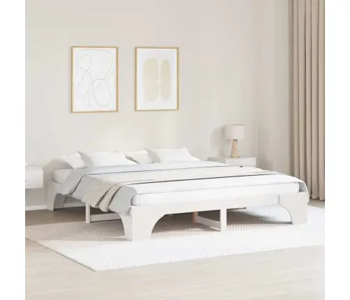 Gultas Rāmis Balts 180X200 Cm Masīvkoka Priede Vidaxl
