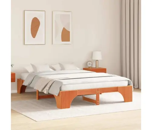 Lovos Rėmas Vaško Ruda 140 X 200 Cm Kietos Pušies Mediena