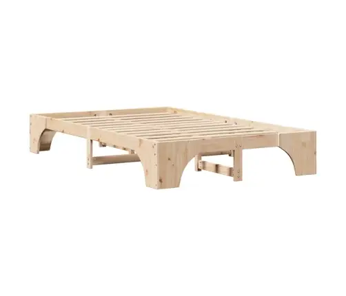 Voodi Raam Neutraalne 120 X 200 Cm Tahke Mänd