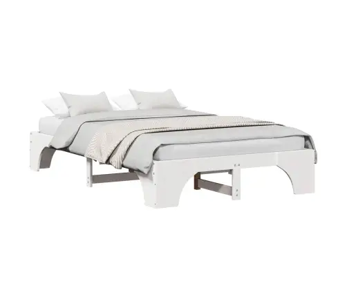 Gultas Rāmis, Balts, 120 X 190 Cm, No Cietā Priede Vidaxl