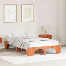 Gultas Rāmis Vaska Brūna 120 X 190 Cm Priedes Masīvkoks Vidaxl Gultas Rāmis Vaska Brūna 120 X 190 Cm Priedes Masīvkoks Vidaxl