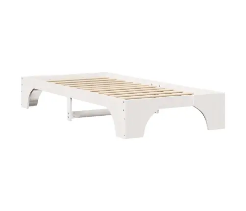 Lovos Rėmas Balta 90 X 200 Cm Kietos Pušies Mediena