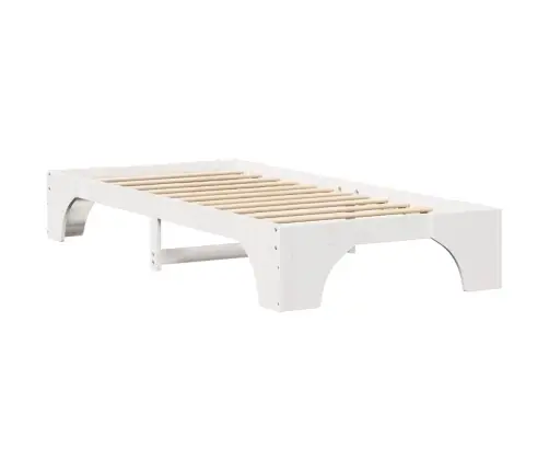 Gultas Rāmis Balts 207 X 87 X 30 Cm Priedes Masīvkoks Vidaxl