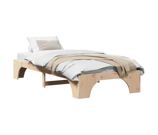 Voodi Raam Neutraalne 90 X 190 Cm Tahke Mänd