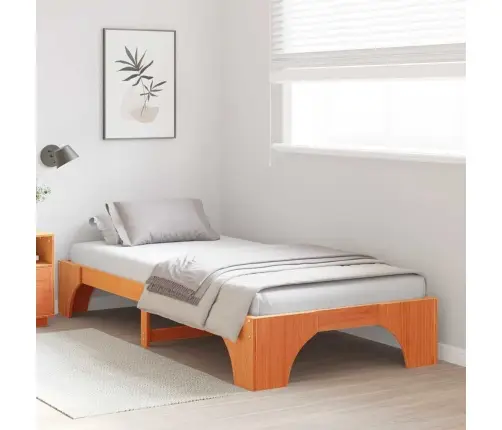 Lovos Rėmas Vaško Ruda 90 X 190 Cm Kietos Pušies Mediena