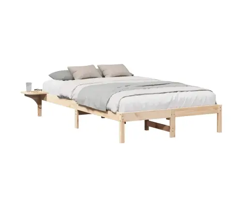 Gultas Rāmis Ar Naktsgaldiņiem Brūna 120 X 200 Cm Brūna Vidaxl