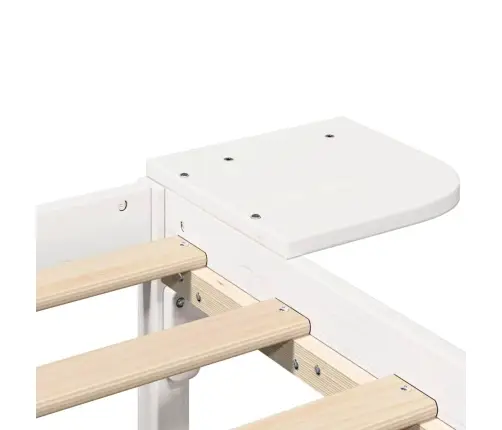 Gultas Rāmis Ar Naktsgaldiņiem Balta 140 X 190 Cm Balta Vidaxl