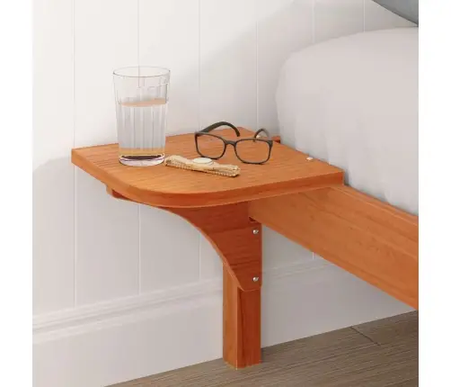 Gultas Rāmis Ar Naktsgaldiņiem Brūna 140 X 190 Cm Vaks Brūns Vidaxl