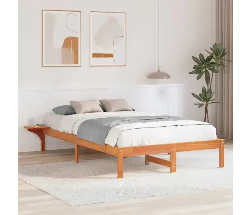 Gultas Rāmis Ar Naktsgaldiņiem Brūna 120 X 190 Cm Vaks Brūns Vidaxl