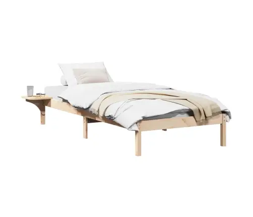 Gultas Rāmis Ar Naktsgaldiņiem Brūna 100 X 200 Cm Brūna Vidaxl