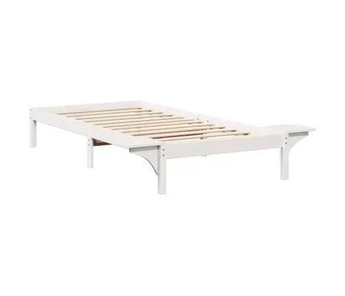 Gultas Rāmis Ar Naktsgaldiņiem Balta 100 X 200 Cm Balta Vidaxl