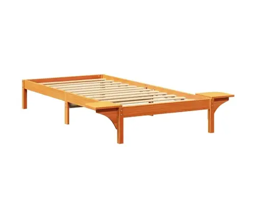 Gultas Rāmis Ar Naktsgaldiņiem Brūna 80 X 200 Cm Vaks Brūns Vidaxl