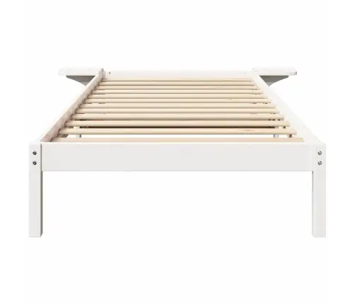 Gultas Rāmis Ar Naktsgaldiņiem Balta 90 X 190 Cm Balta Vidaxl