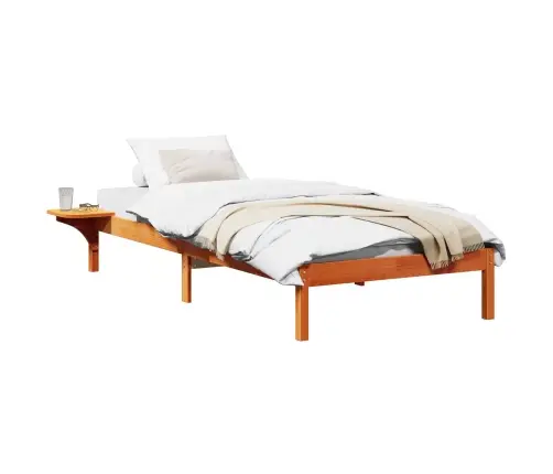 Gultas Rāmis Ar Naktsgaldiņiem Brūna 90 X 190 Cm Vaks Brūns Vidaxl