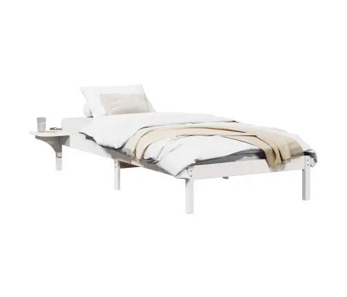 Gultas Rāmis Ar Naktsgaldiņiem Balta 75 X 190 Cm Balta Vidaxl