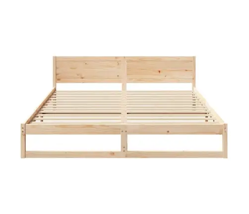 Gultas Rāmis Dabīgs Cieta Priede 200 X 200 Cm Vidaxl