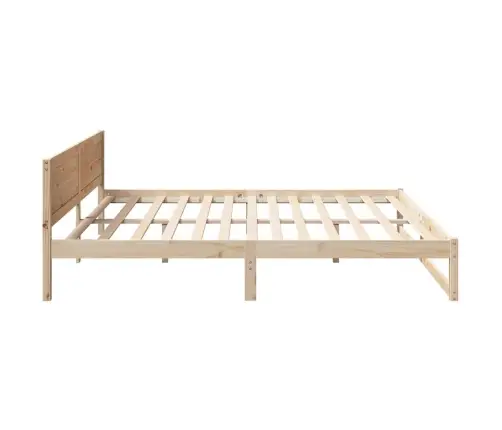 Gultas Rāmis Dabīgs Cieta Priede 200 X 200 Cm Vidaxl