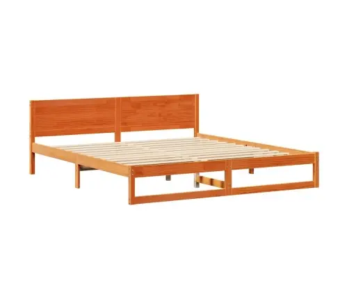 Gultas Rāmis Vaskots Brūns Cieta Priedes Koksne 180 X 200 Cm Vidaxl