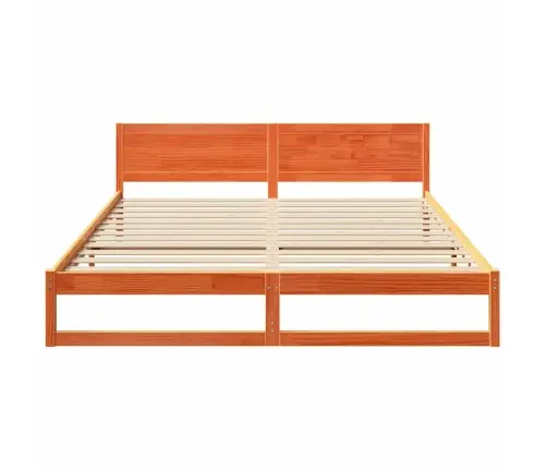 Gultas Rāmis Vaskots Brūns Cieta Priedes Koksne 180 X 200 Cm Vidaxl