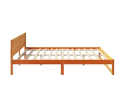 Gultas Rāmis Vaskots Brūns Cieta Priedes Koksne 180 X 200 Cm Vidaxl