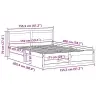 Gultas Rāmis Balts Cietais Koks 150 X 200 Cm Izturīgs Vidaxl