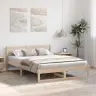Gultas Rāmis Daba Cieta Priežu 140 X 200 Cm Izturīgs Vidaxl