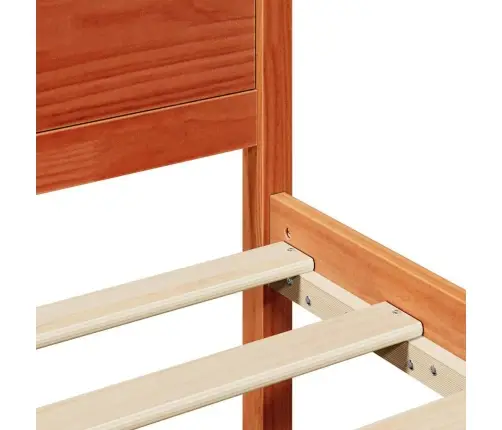 Gultas Rāmis Vaskota Brūna Koks 140 X 200 Cm Vienkāršs Vidaxl