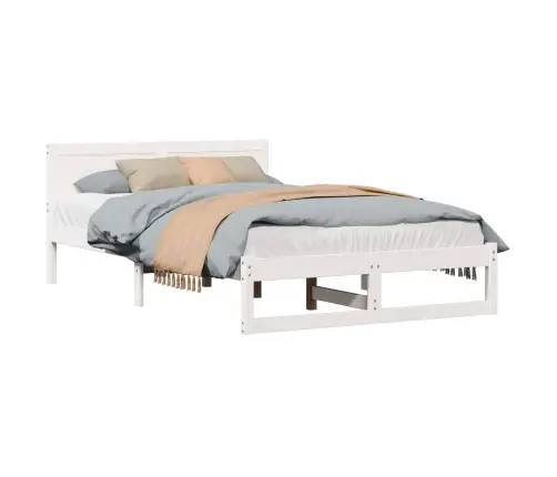 Gultas Rāmis Balts Koks 120 X 200 Cm Izturīgs Vidaxl