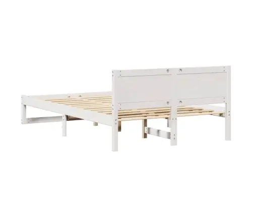 Lovos Rėmas Balta 140 X 190 Cm Kietos Pušies Mediena