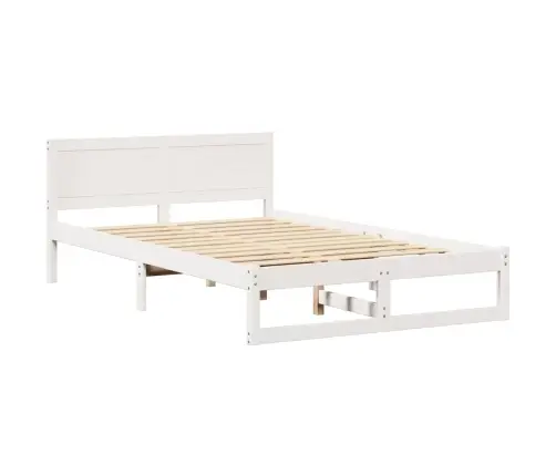 Lovos Rėmas Balta 135 X 190 Cm Kietos Pušies Mediena