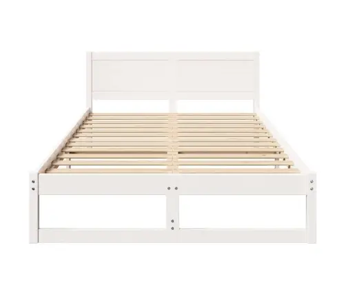 Lovos Rėmas Balta 135 X 190 Cm Kietos Pušies Mediena