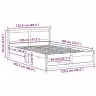 Gultas Rāmis Dabisks Priedes Koks 120 X 190 Cm Izturīgs Vidaxl