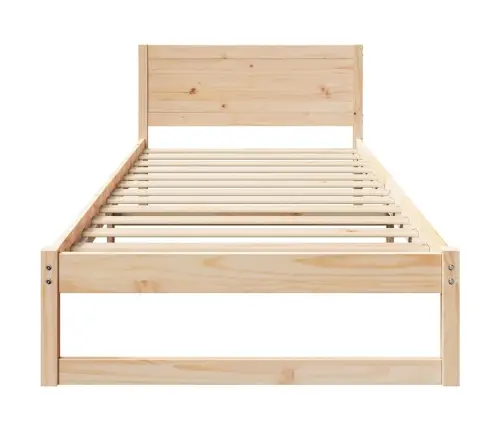 Lovos Rėmas Natūrali 90 X 200 Cm Kietos Pušies Mediena