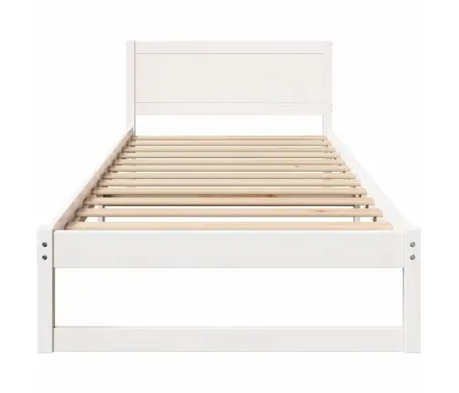 Gultas Rāmis Balts Koks 90 X 200 Cm Minimālisma Gultas Rāmis Vidaxl