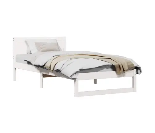 Gultas Rāmis Balts Koks 90 X 200 Cm Minimālisma Gultas Rāmis Vidaxl