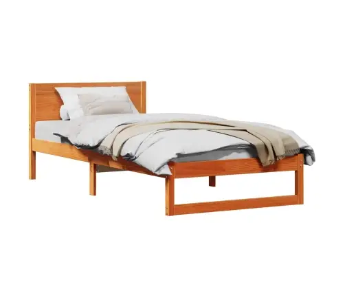 Gultas Konstrukcija Vaskoti Brūna Ciets Koks 90 X 200 Cm Izturīga Vidaxl