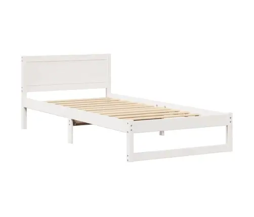 Gultas Rāmis Balts Koks 90 X 190 Cm Gultas Rāmis Taisnstūris Vidaxl