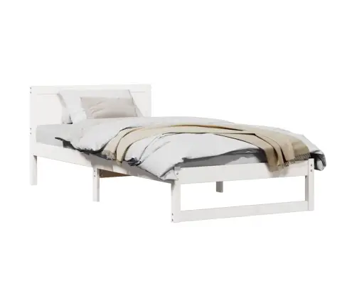 Gultas Rāmis Balts Koks 90 X 190 Cm Gultas Rāmis Taisnstūris Vidaxl