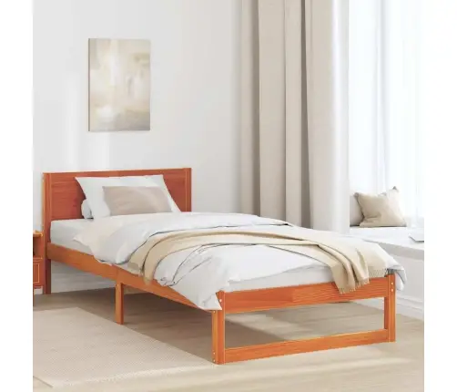 Lovos Rėmas Vaško Ruda 90 X 190 Cm Kietos Pušies Mediena