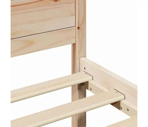 Gultas Rāmis Dabisks Masīvkoks Priede Viens Izturīgs Vidaxl