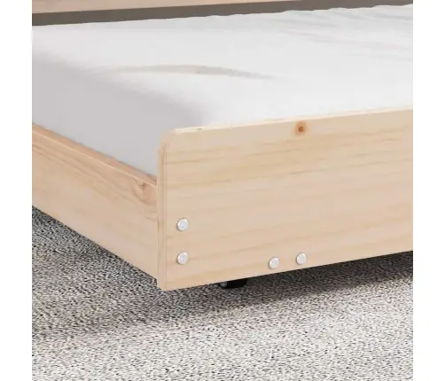 Voodi Raam Neutraalne 90 X 200 Cm Tahke Mänd