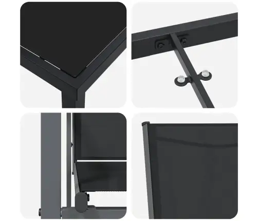 Sodo Valgomojo Komplektas 3 Pcs Juoda Miltelinis Plienas