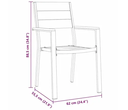 Sodo Valgomojo Komplektas 5 Pcs Juoda