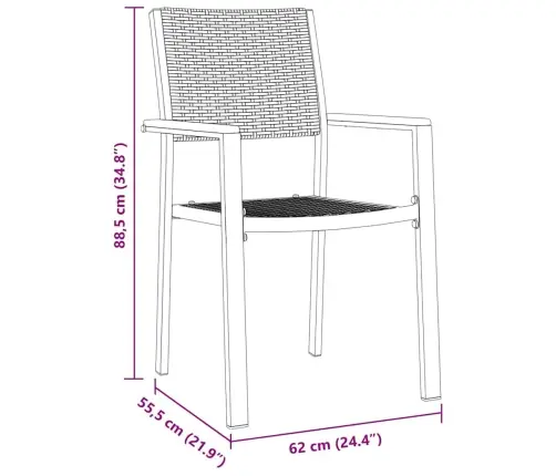 Sodo Valgomojo Komplektas 3 Pcs Juoda