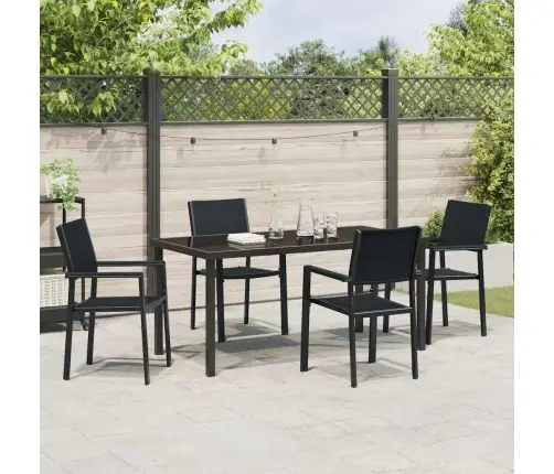 Sodo Valgomojo Komplektas 5 Pcs Juoda