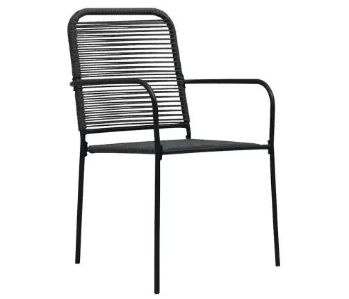 Aia Söögilaudade Komplekt 5 Pcs Must Puuvillane Köis Ja Teras