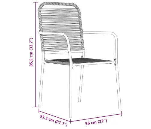 Aia Söögilaudade Komplekt 5 Pcs Must Puuvillane Köis Ja Teras